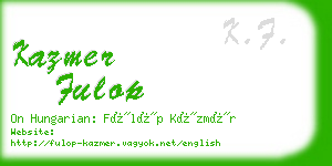 kazmer fulop business card